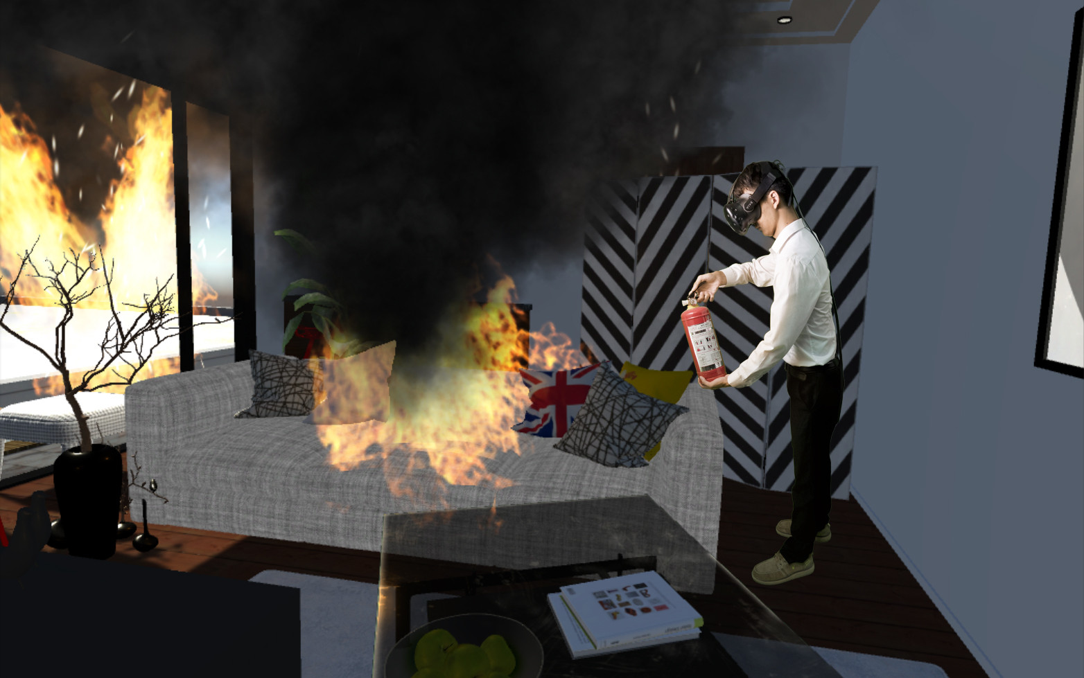 mr混合现实情景实训教学系统模拟消防起火灭火情景实训演练